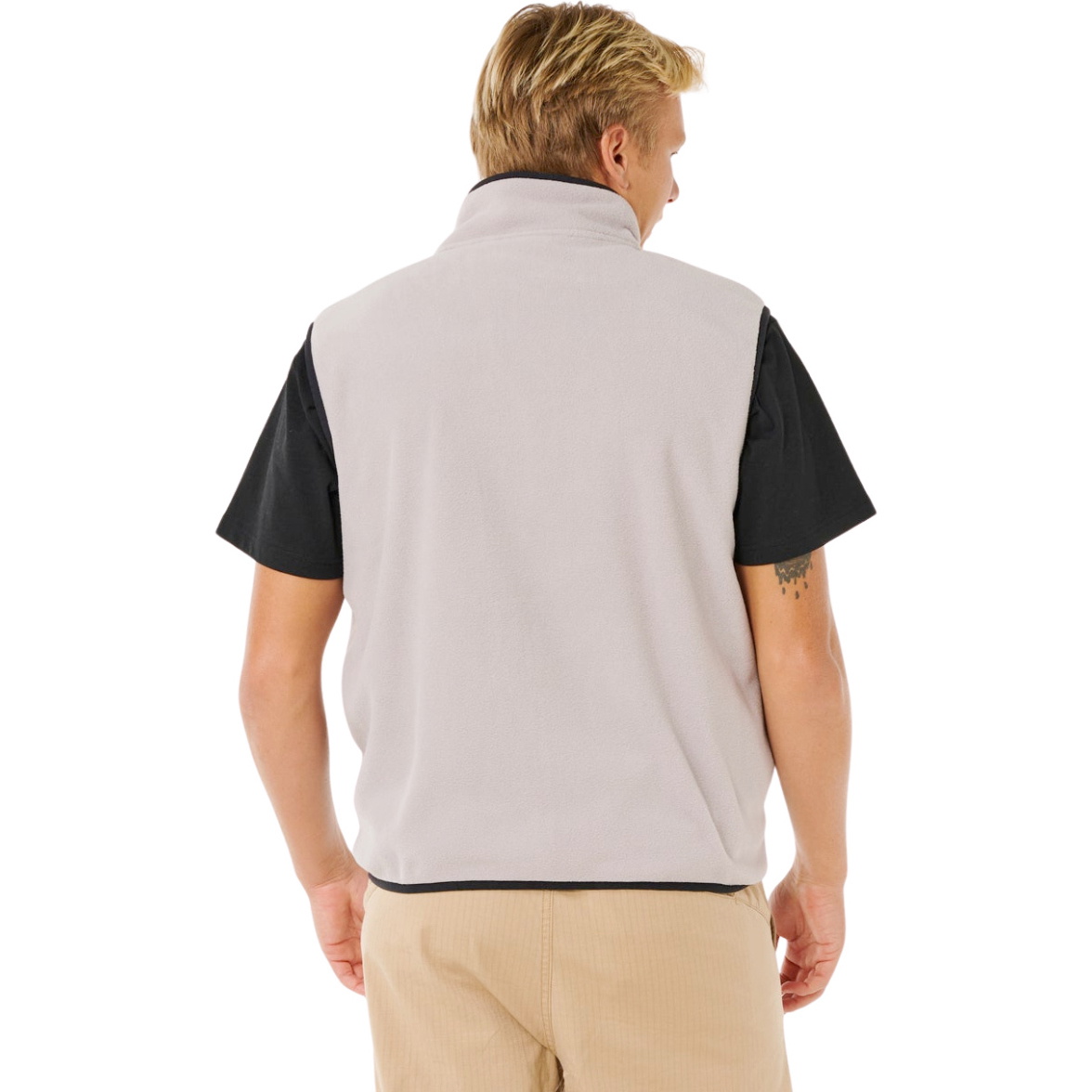 2026 Rip Curl Mens Search Polar Fleece Vest 09YMFL - Stone